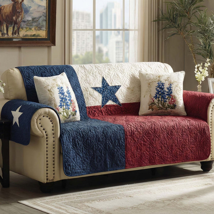 Quilted American Style Sofa Cover