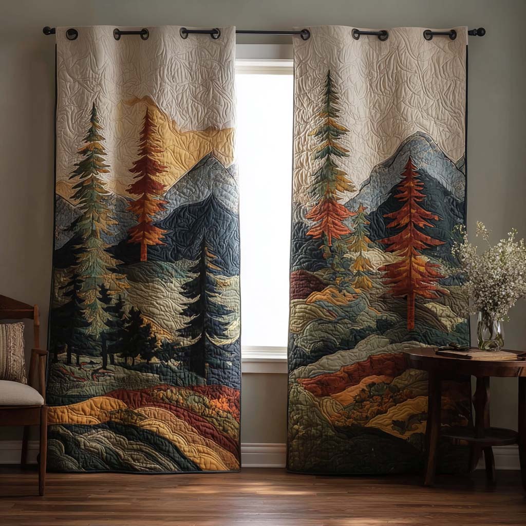 Quilted Curtains Rustic Peak – Louise London product image 1