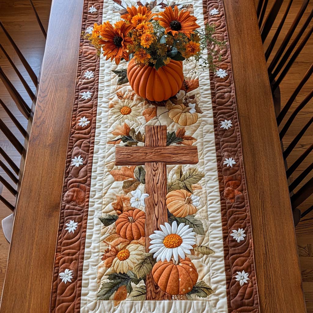 Quilted Table Cover - Abundance of Autumn