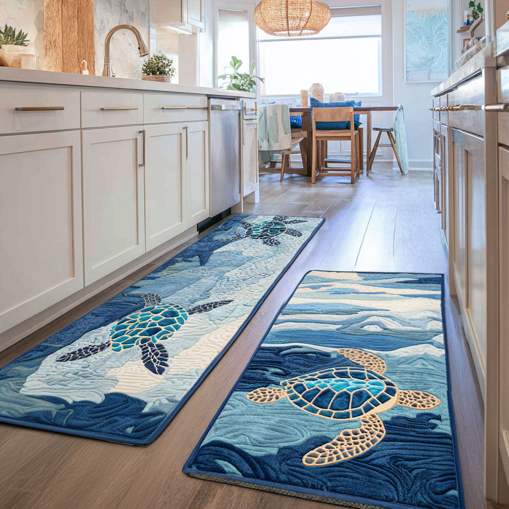 Kitchen Rug Sea of Calm by Louise London