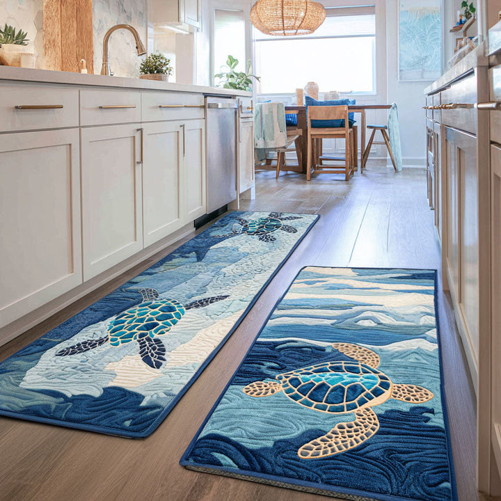 Kitchen Rug Sea of Calm by Louise London