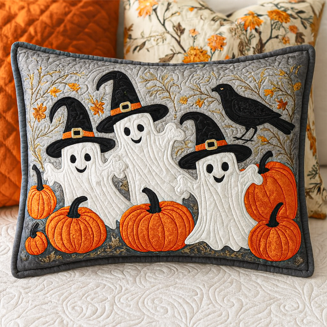Quilted cushion cover with shaded glow by Louise London