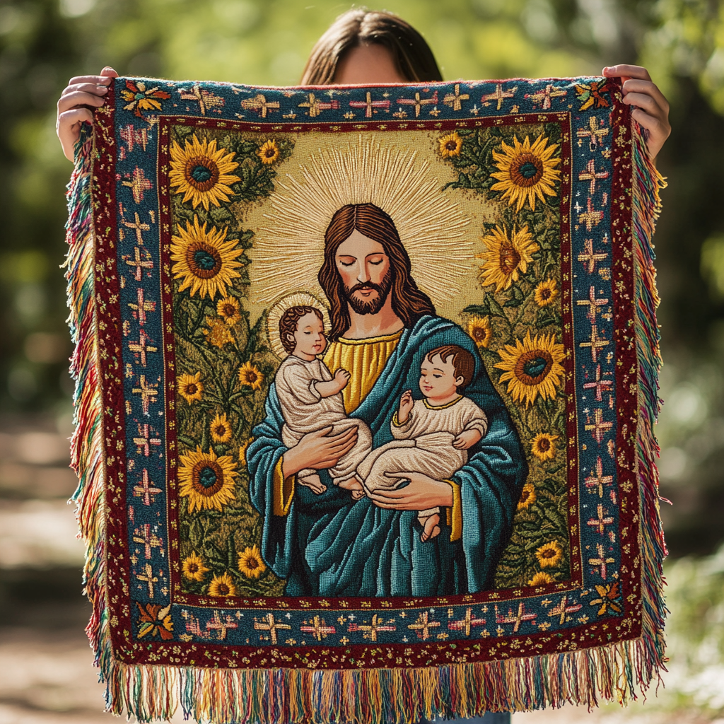 Woven Shepherd Path Blanket by Louise London – product view