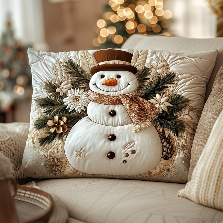 Quilted cushion cover with bright and serene details NCU0DV1999
