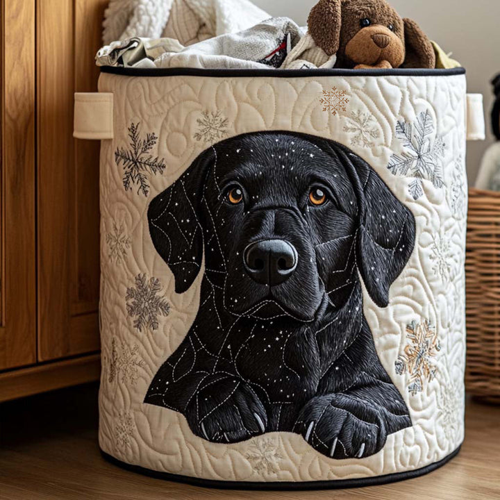Quilted laundry basket with winter pattern NCU0NNT1751