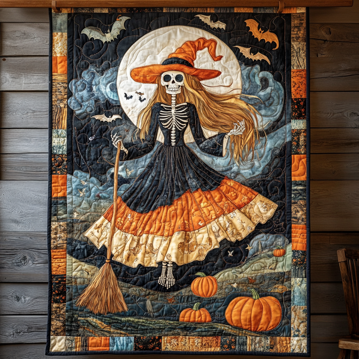 Quilted Blanket with Spectral Cat – Louise London quilted blanket