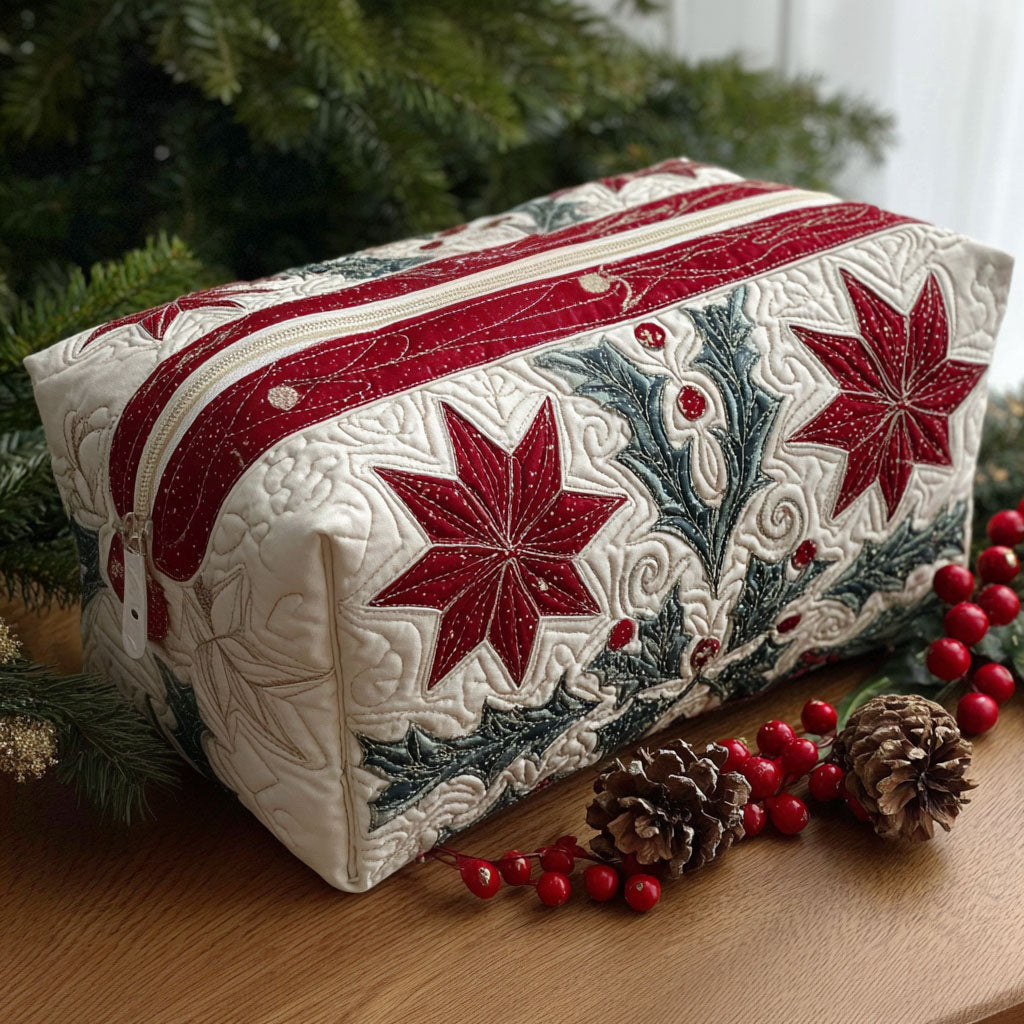 Star Petal quilted makeup bag – Louise London