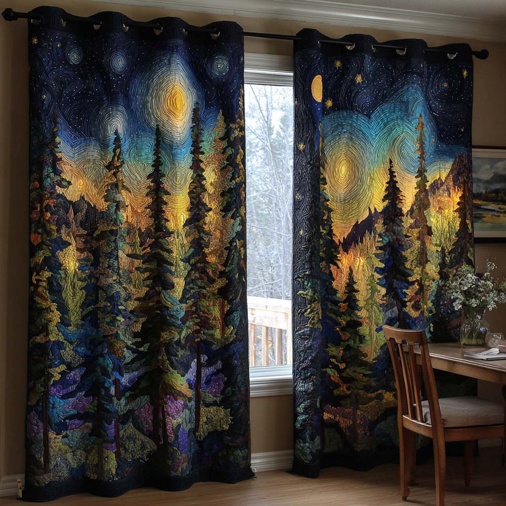 Quilted Curtains Starry Forest NCU0NT11280