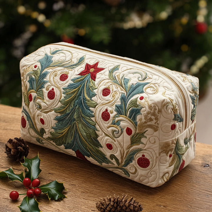 Starry Garland quilted makeup bag – Louise London