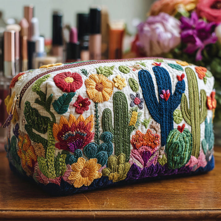Succulent Soul quilted makeup bag – Louise London