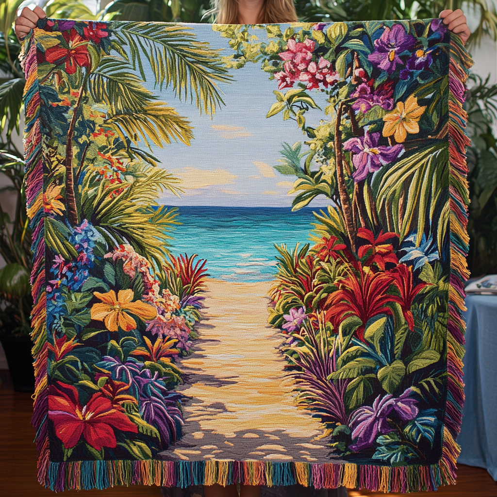Woven Blanket Sofa Sunlit Shores by Louise London – product view