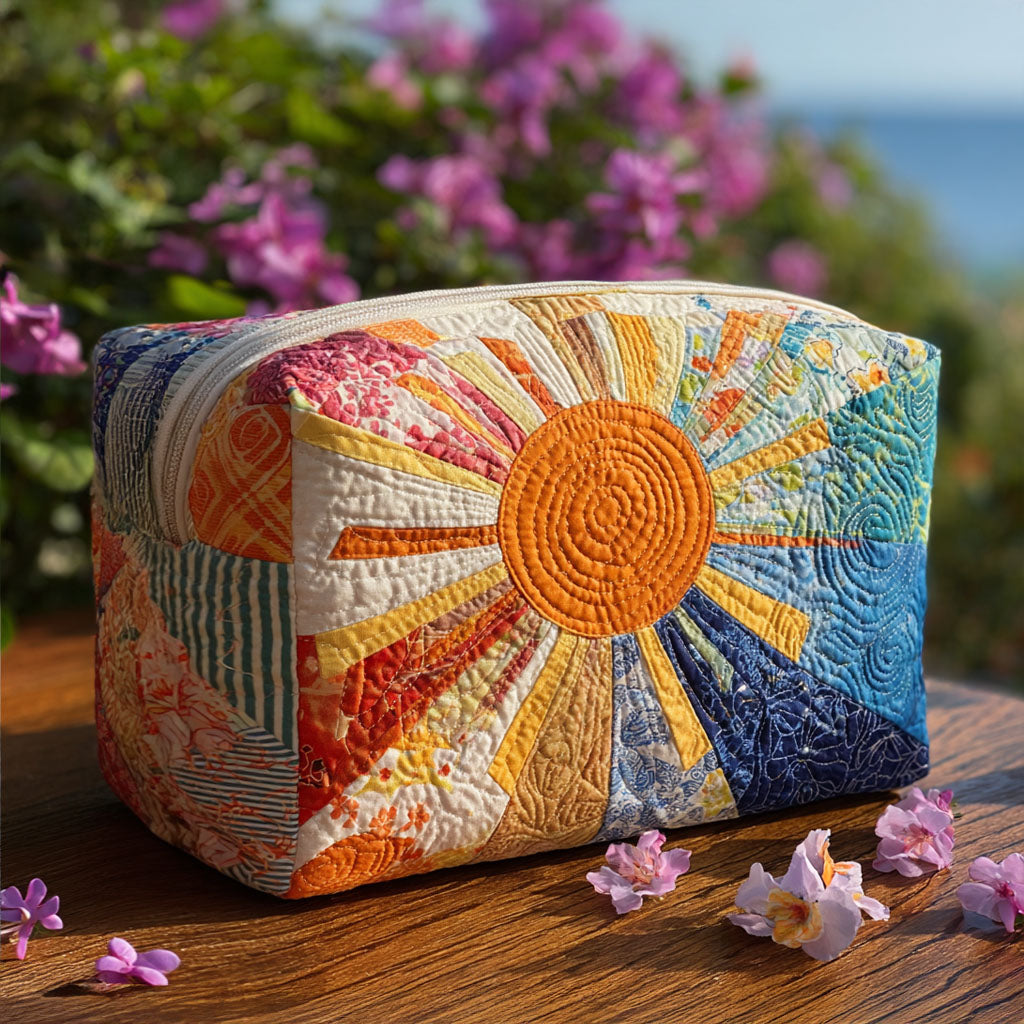 Sunny Beam quilted makeup bag – Louise London