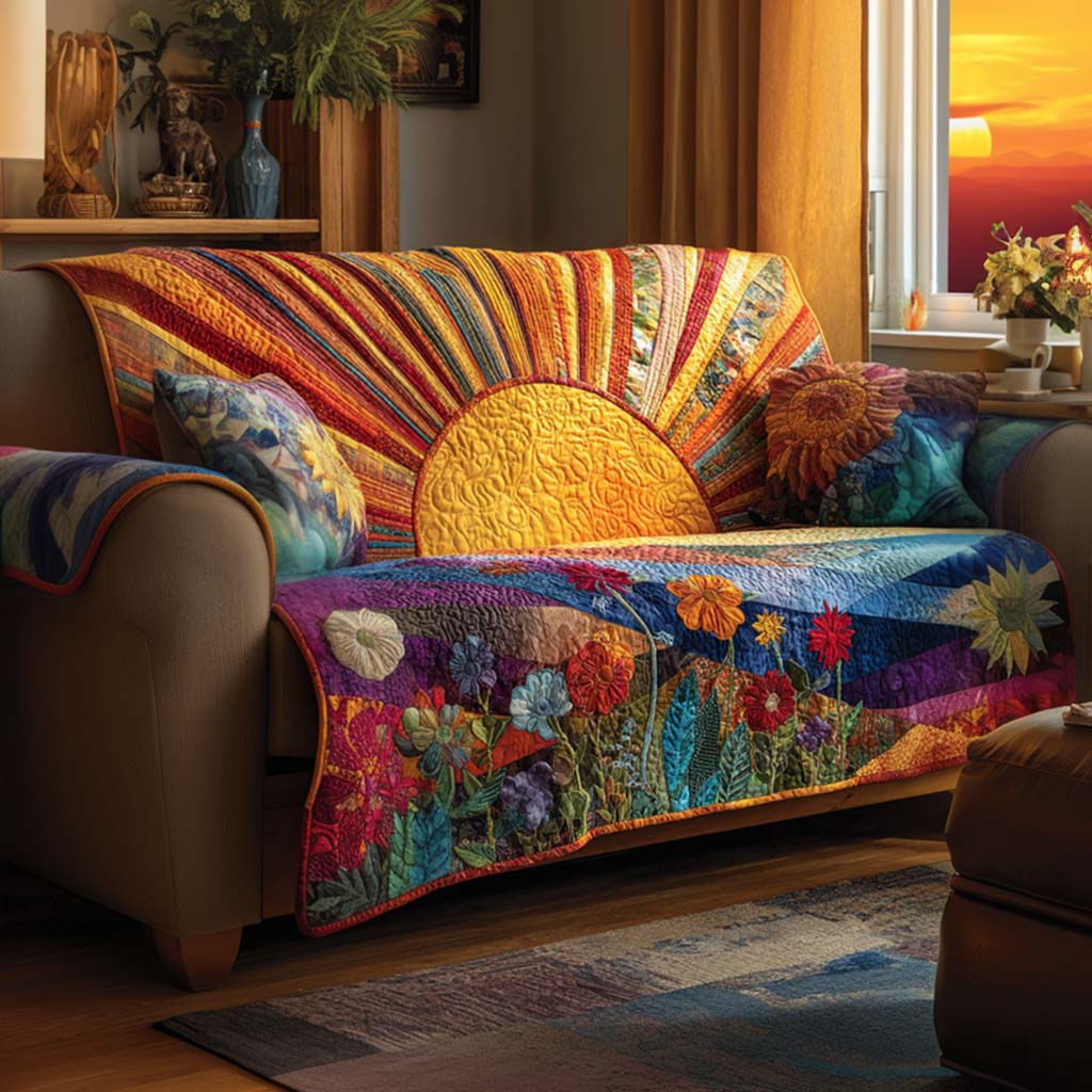 Quilted Sofa Cover Sunny Mountain – Louise London