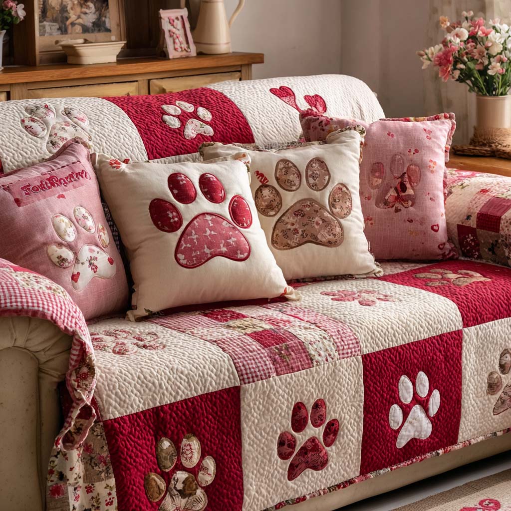 Quilted Sofa Cover with Sweet Prints – Louise London