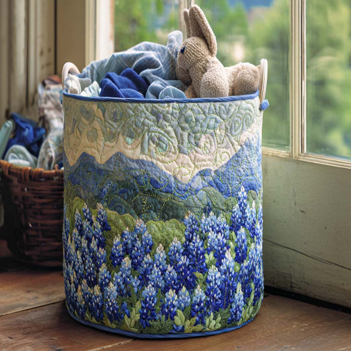 Quilted laundry basket in western style by Louise London