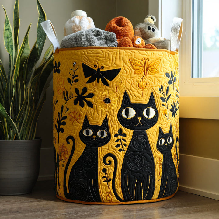 Quilted Cat-Shaped Laundry Basket – product image 4