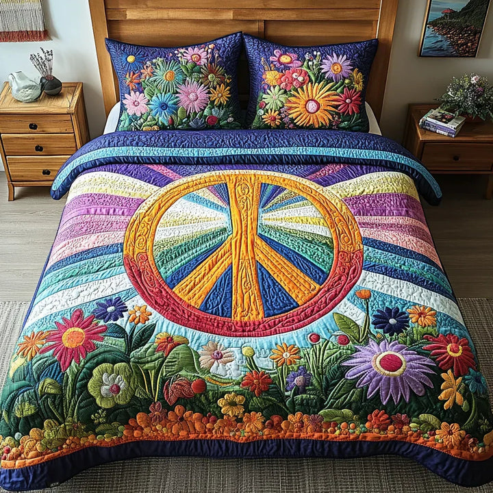 Quilted Bed Cover 3 Pieces - Rêves Tie-Dye by Louise London - product image 1