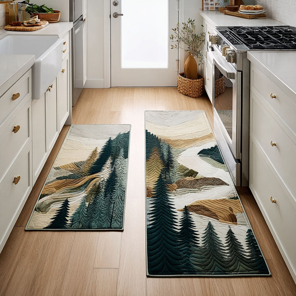 Non-slip kitchen rug with woodland ridge by Louise London