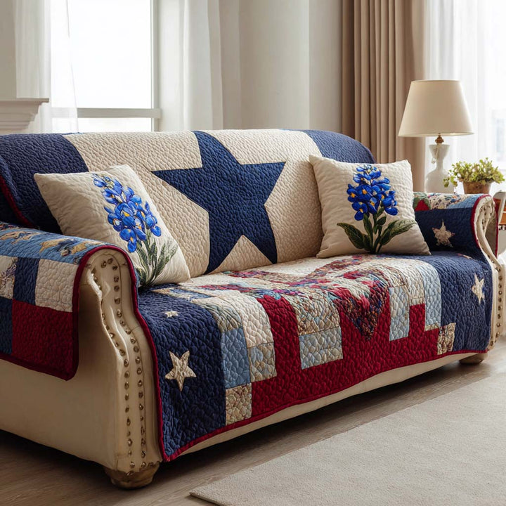 Quilted American Style Sofa Cover