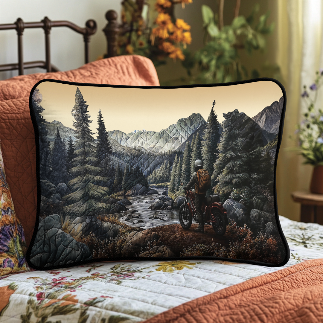 Quilted cushion cover with nature trail NCU0DK7882