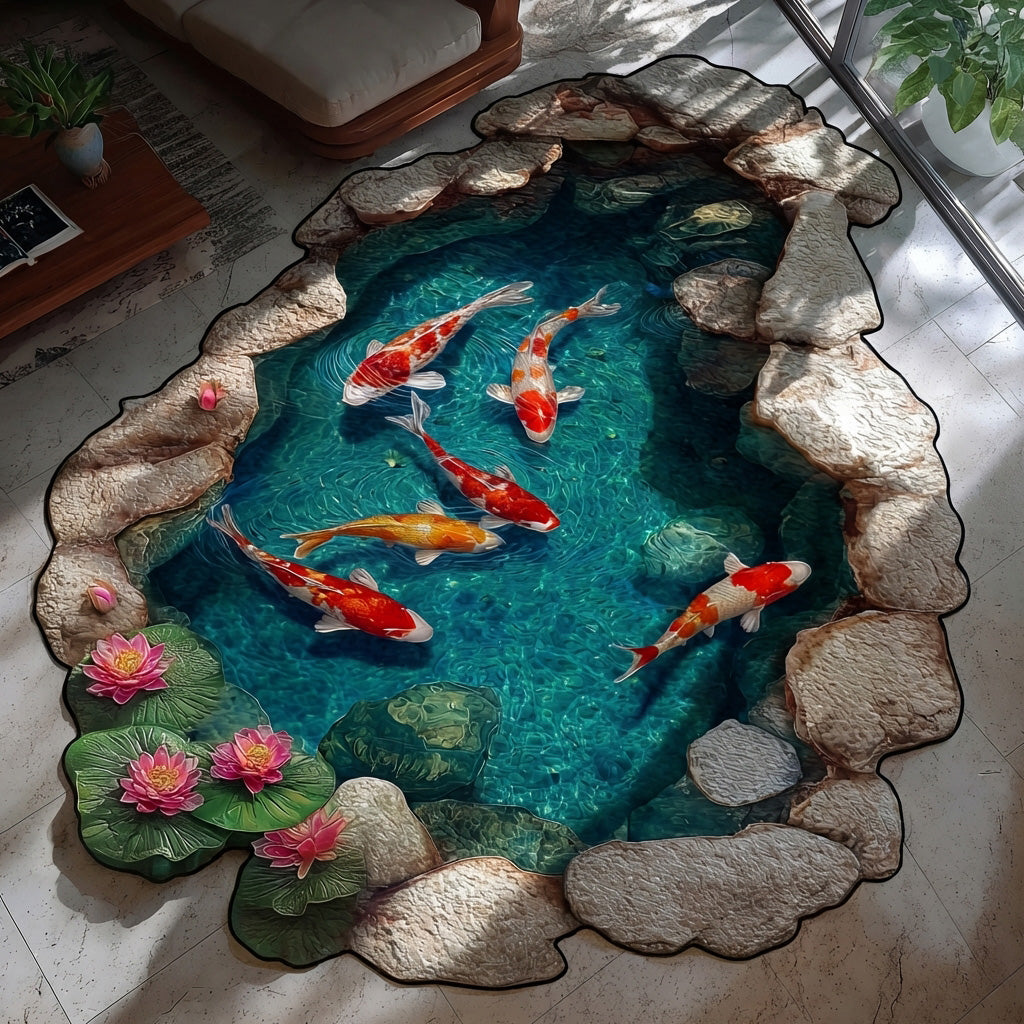 Customized Area Rug in the Shape of a Tranquil Pool NCU0TV1837