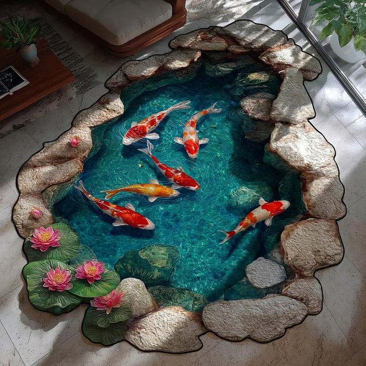 Customized Area Rug in the Shape of a Tranquil Pool NCU0TV1837