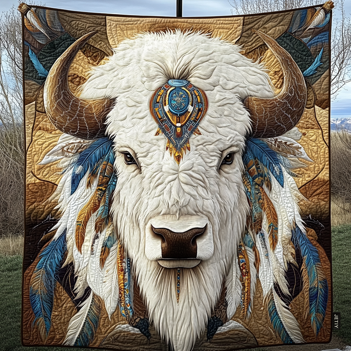 Tribal Herd Quilted Blanket – Louise London quilted blanket