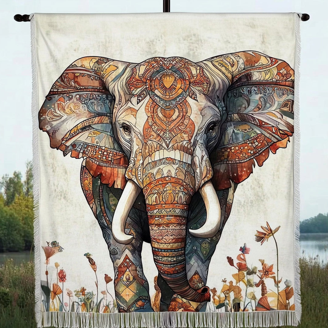 Woven Trunked Harmony Blanket by Louise London – product view