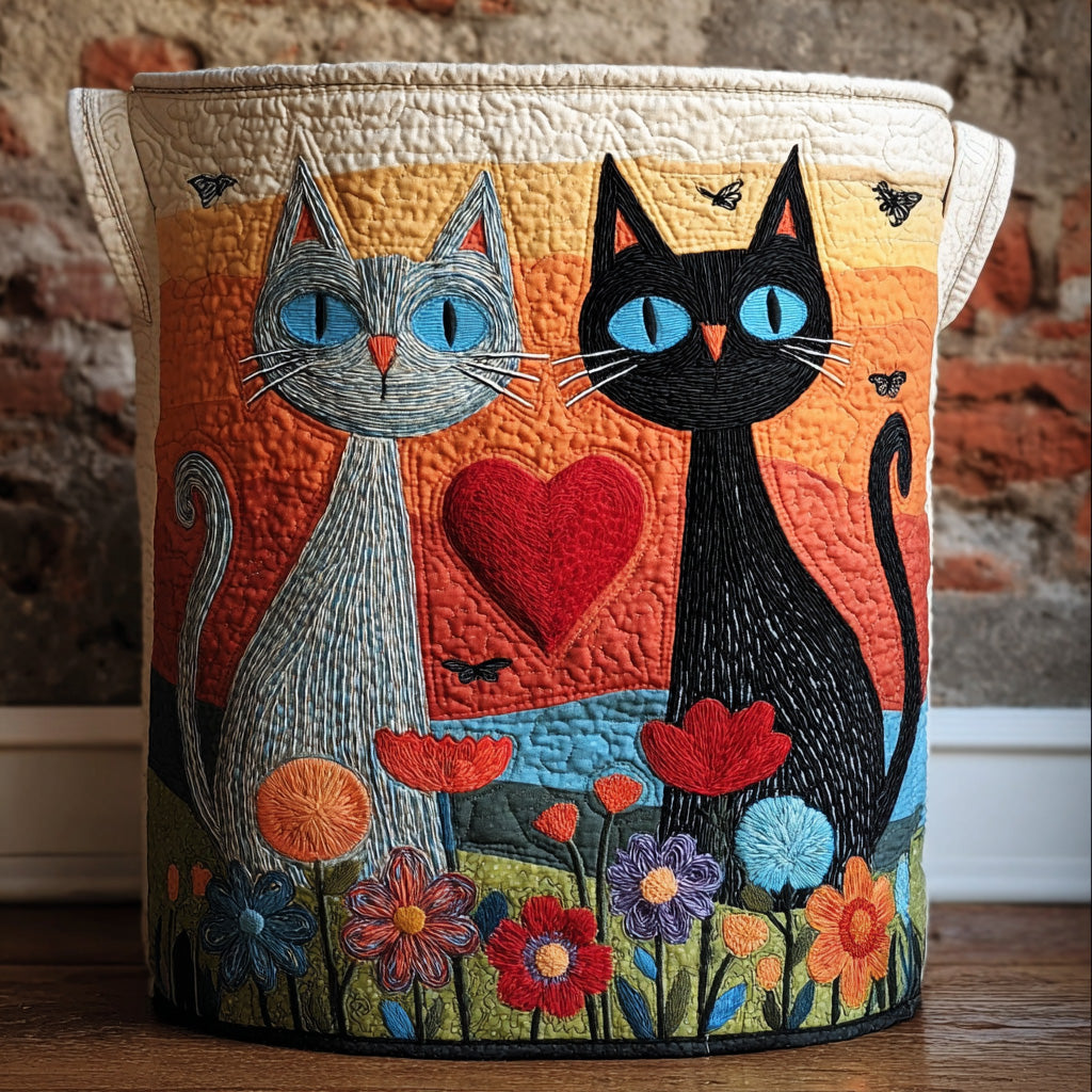 Quilted Cat-Shaped Laundry Basket – product image 7