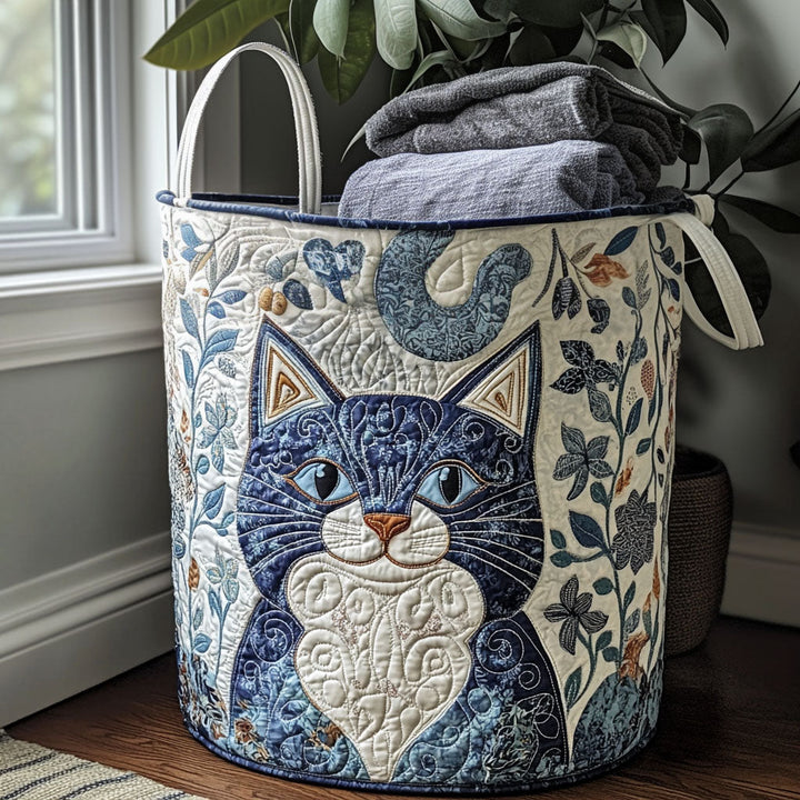 Quilted Cat-Shaped Laundry Basket – product image 4