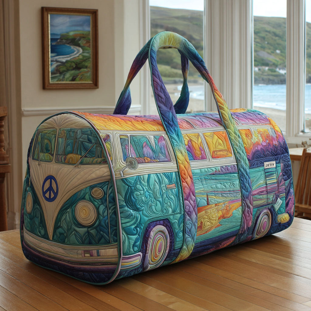 Quilted Travel Bag with Camper Van by Louise London