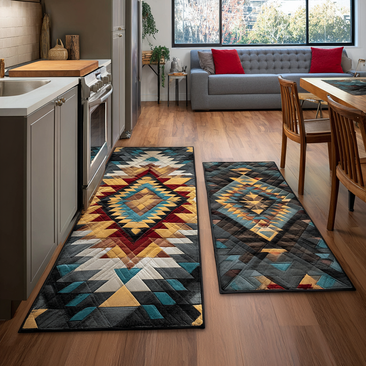 Non-slip kitchen rug with warm horizon NCU0DK11055