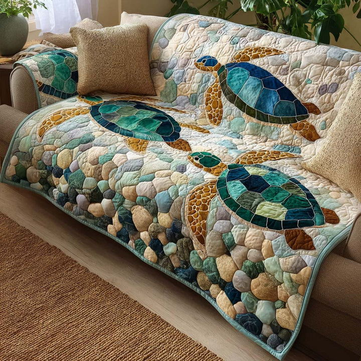 Quilted Sofa Cover Waves of Calm – Louise London