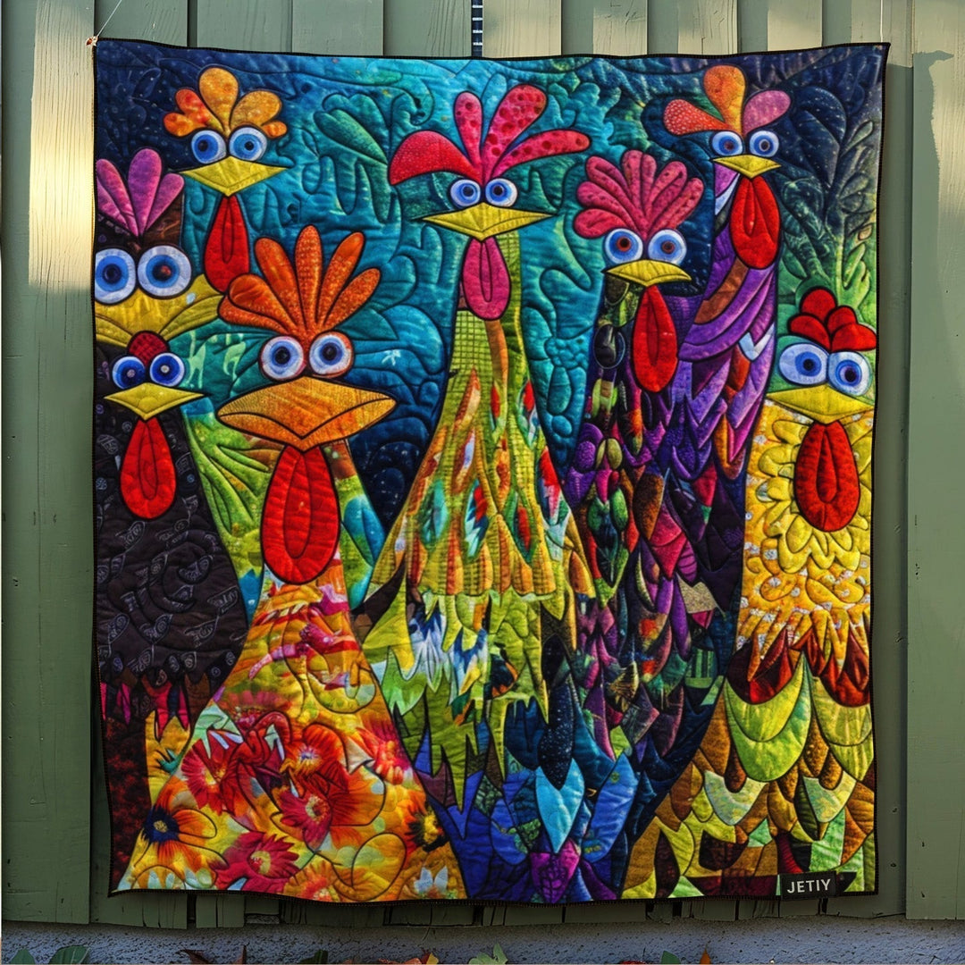 Fancy Chicken Quilted Blankets