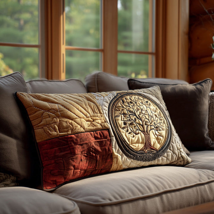 Quilted cushion cover with whispering trees NCU0PT9105