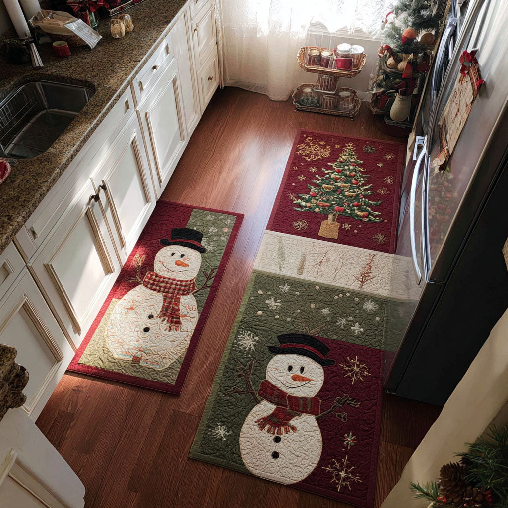 Classic Winter Non-Slip Kitchen Mat by Louise London