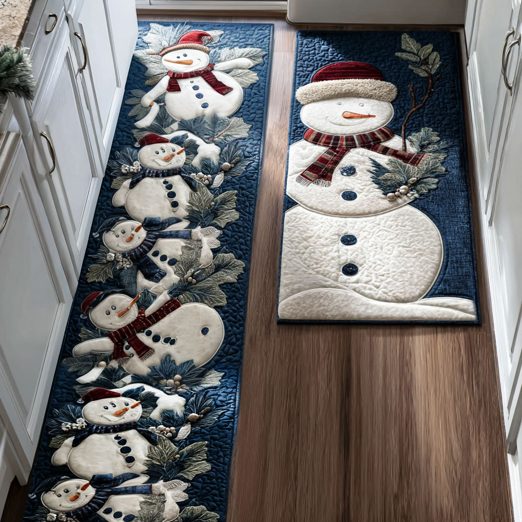 Classic Winter Non-Slip Kitchen Mat by Louise London