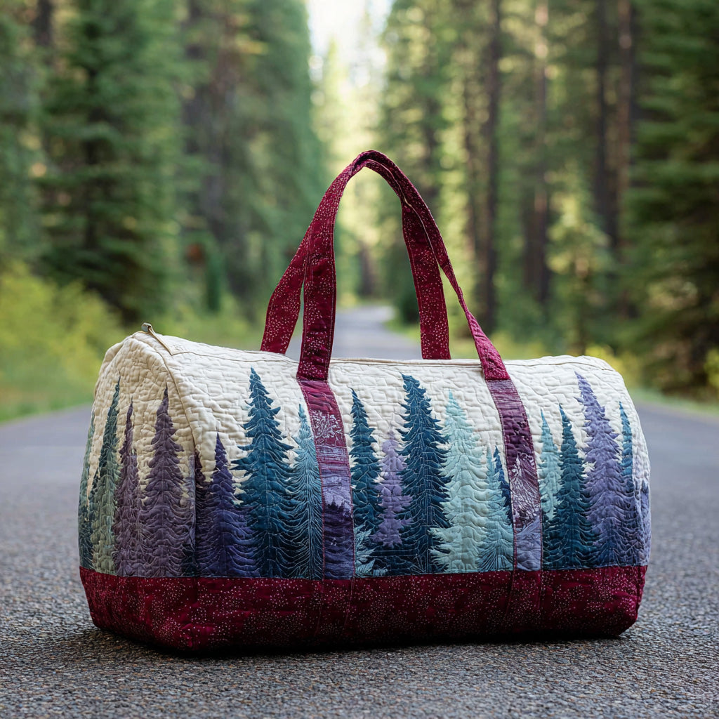 Quilted Travel Bag with Winter Landscape by Louise London