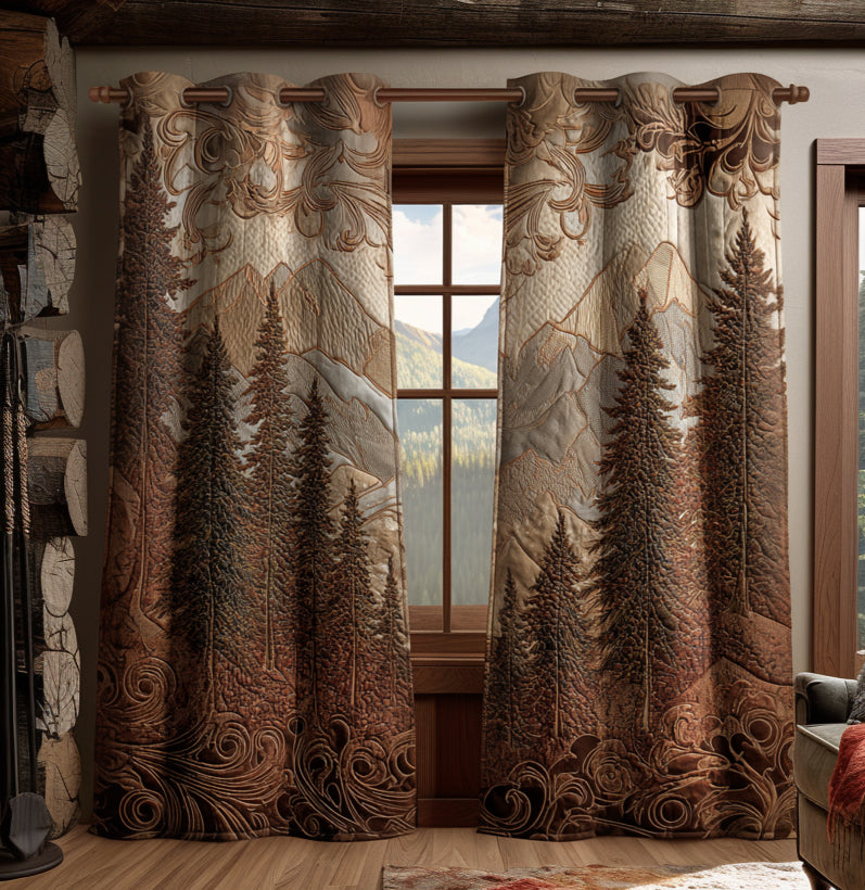 Quilted Curtains Forest – Louise London product image 1