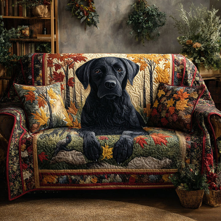 Quilted Sofa Cover with Labrador Retriever – Louise London
