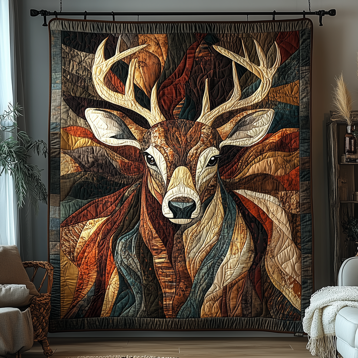 Quilted Blanket Woodland Majesty – Louise London quilted blanket