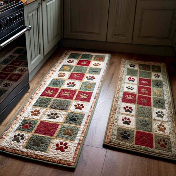 Classic Non-Slip Christmas Kitchen Mat by Louise London