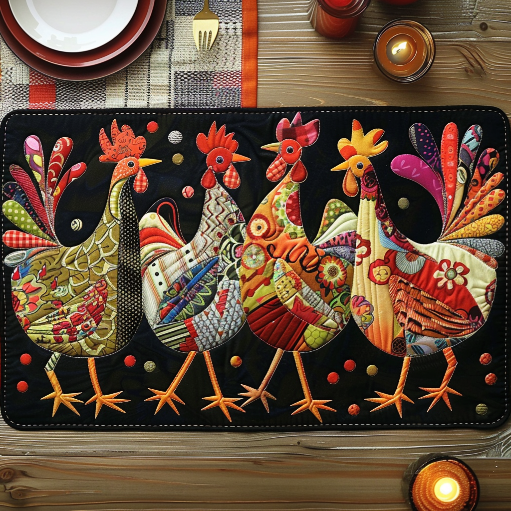 Quilted Placemat Night Excellent by Louise London