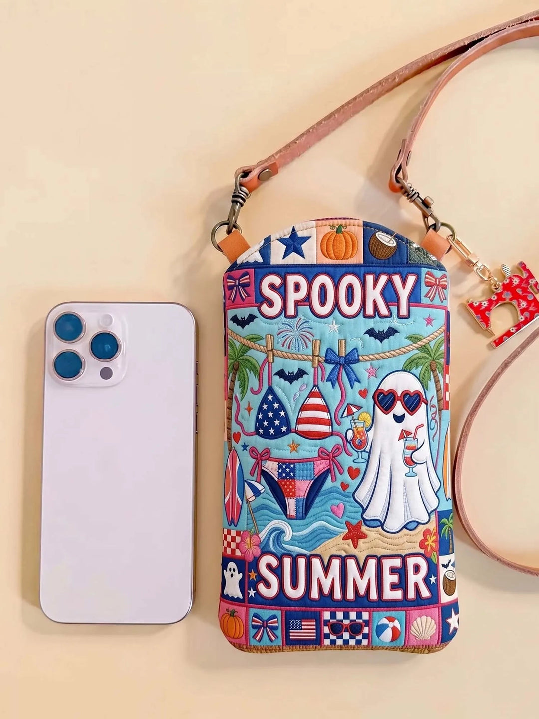 Slim Quilted Phone Crossbody Bag – Spooky Summer Halloween