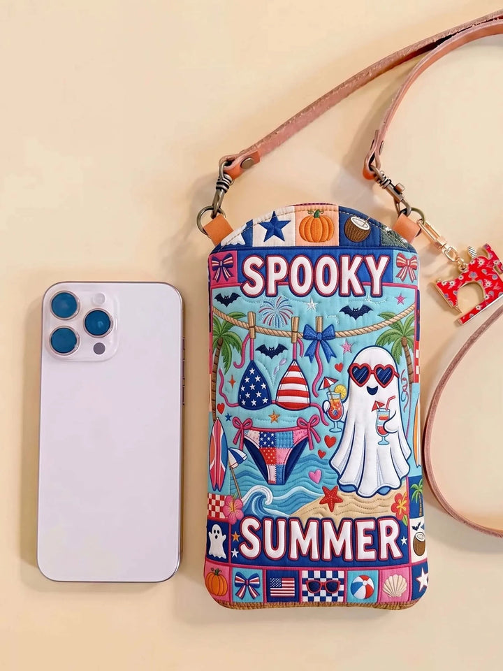 Slim Quilted Phone Crossbody Bag – Spooky Summer Halloween