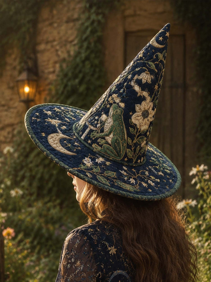 Handmade Quilted Witch Hat – Enchanted Moon Garden