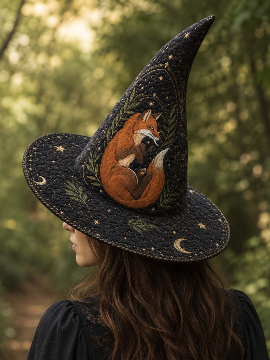 Handmade Quilted Witch Hat – Enchanted Fox