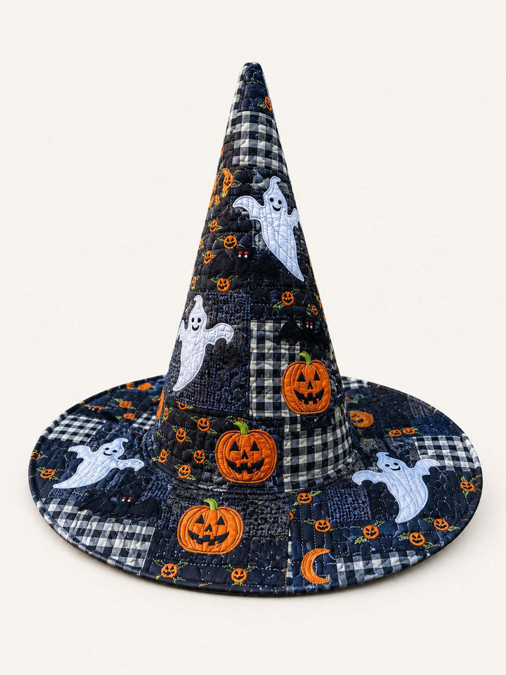 Handmade Quilted Witch Hat – Halloween Ghosts