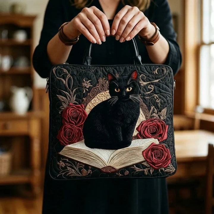Quilted Tote Bag | Bookblackcat