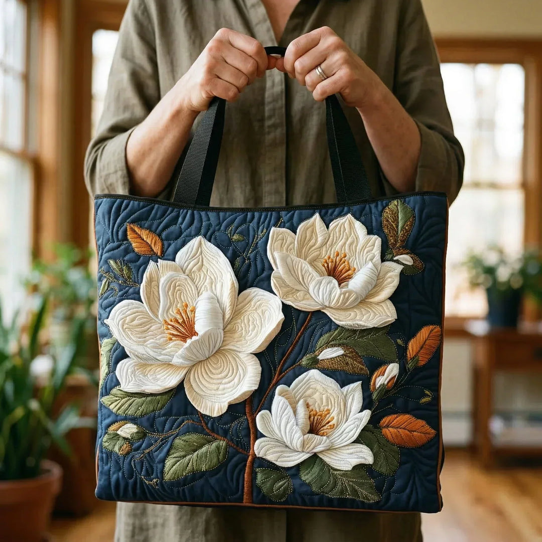 Animal Print Quilted Tote Bag – Delicate Magnolia